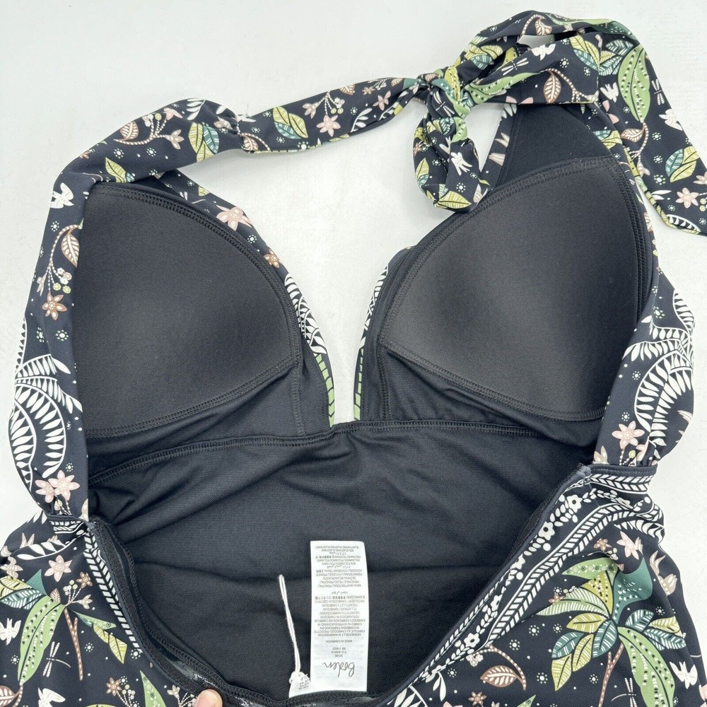 Boden Black Palm-Print Halter One-Piece Swimsuit - Picture 5 of 10